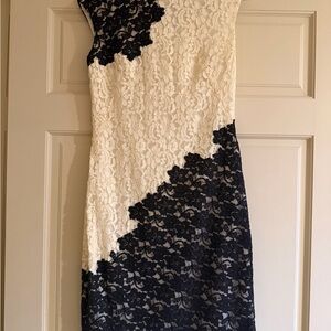 Ralph Lauren Black and White Lace Dress